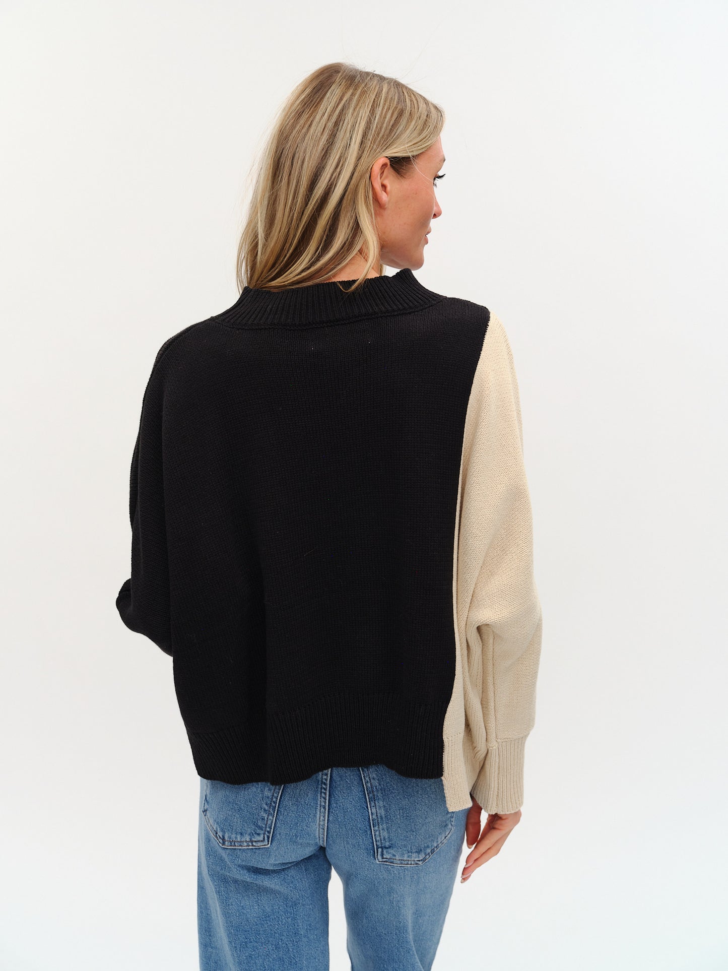 quinn sweater [black/tan]