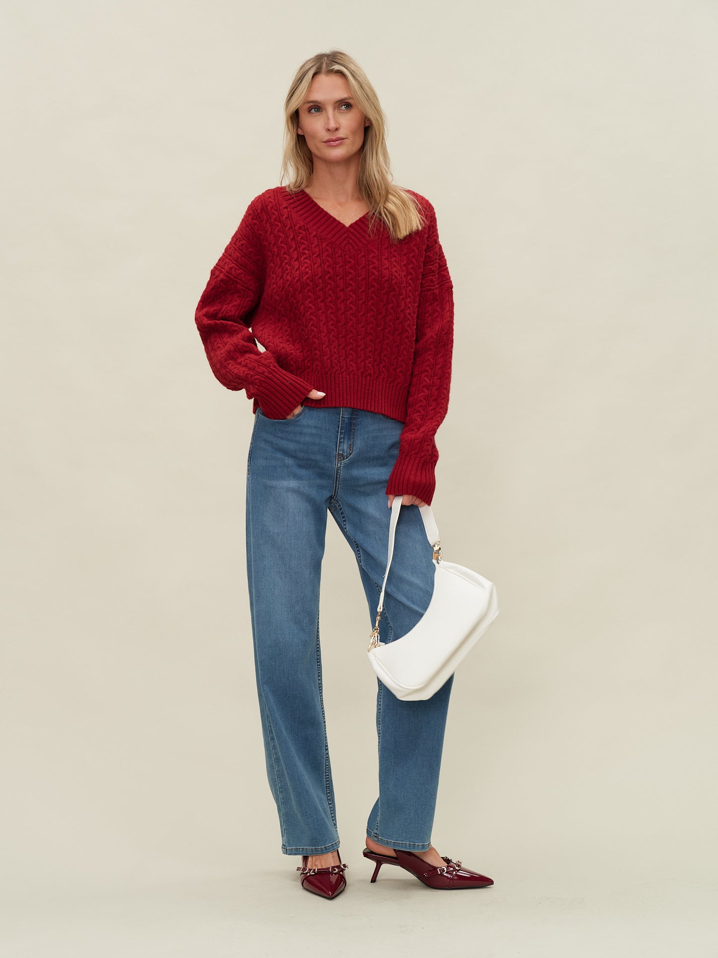 camden sweater [burgundy]