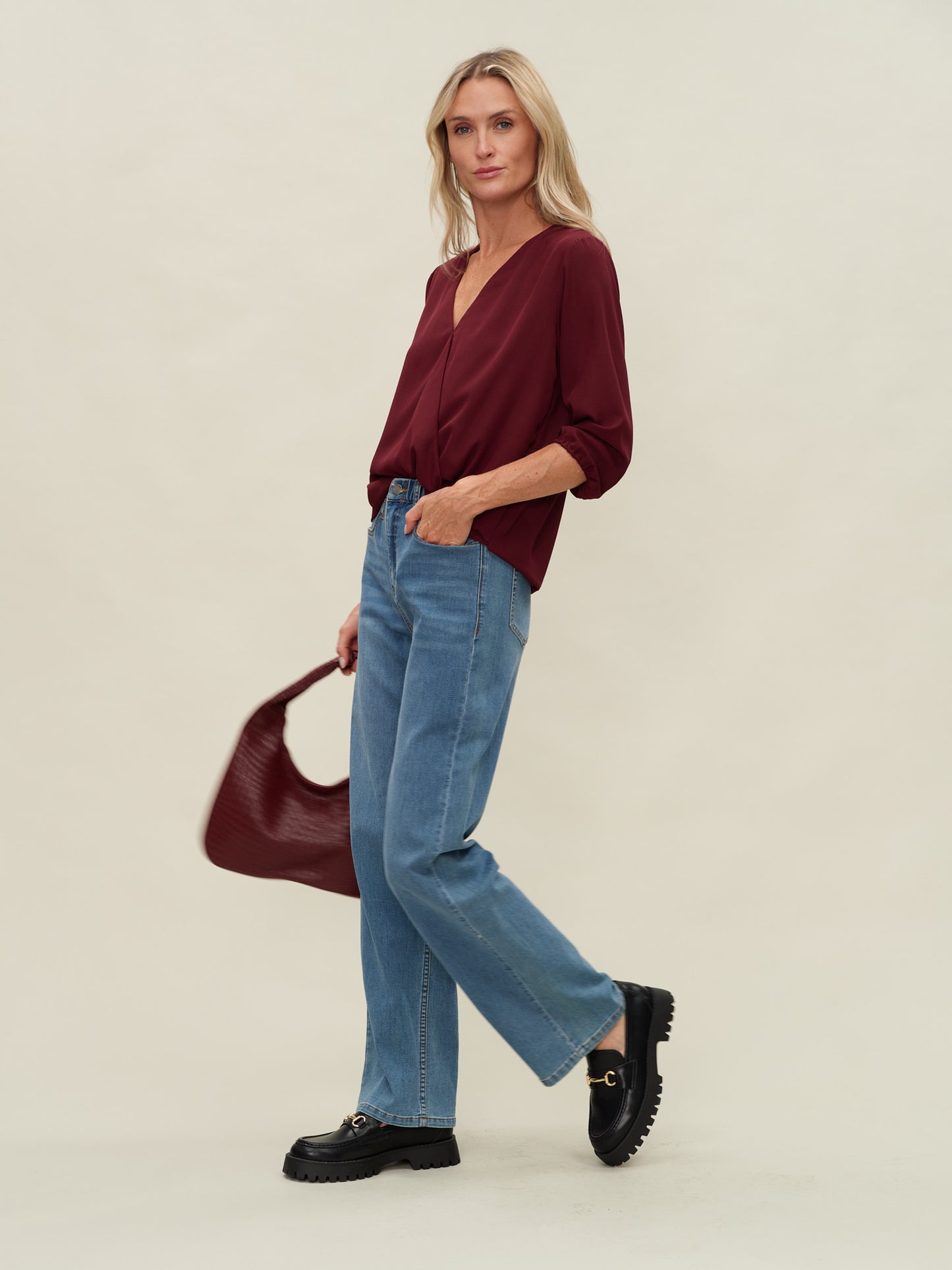 vanessa top [burgundy]