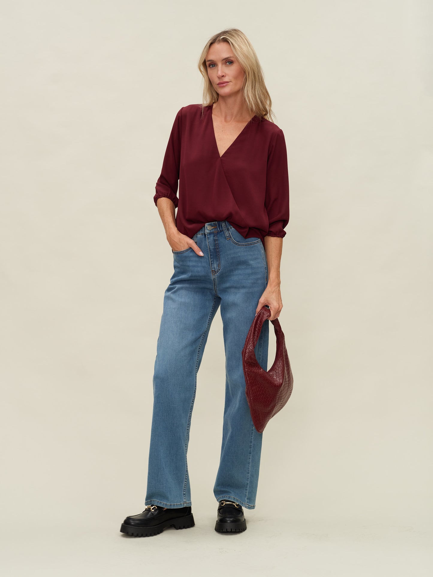 vanessa top [burgundy]