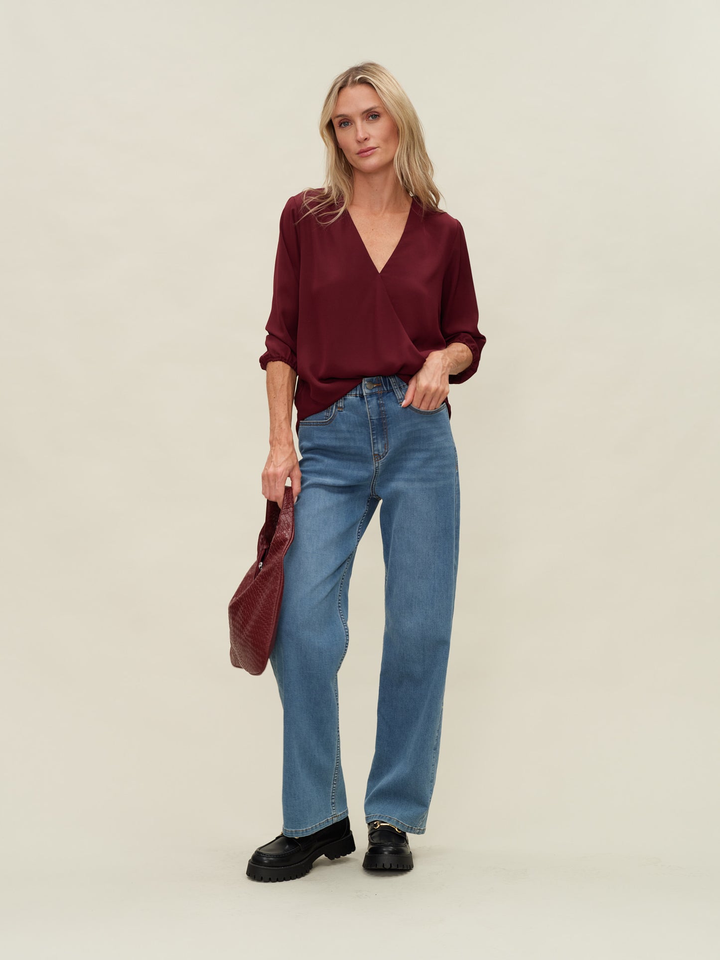 vanessa top [burgundy]