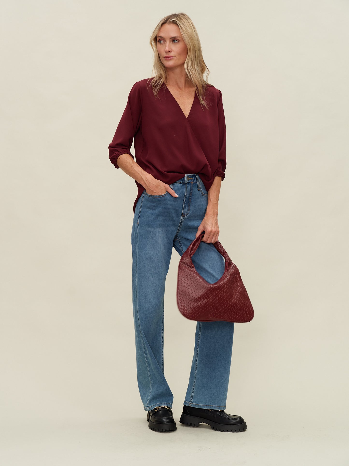 vanessa top [burgundy]