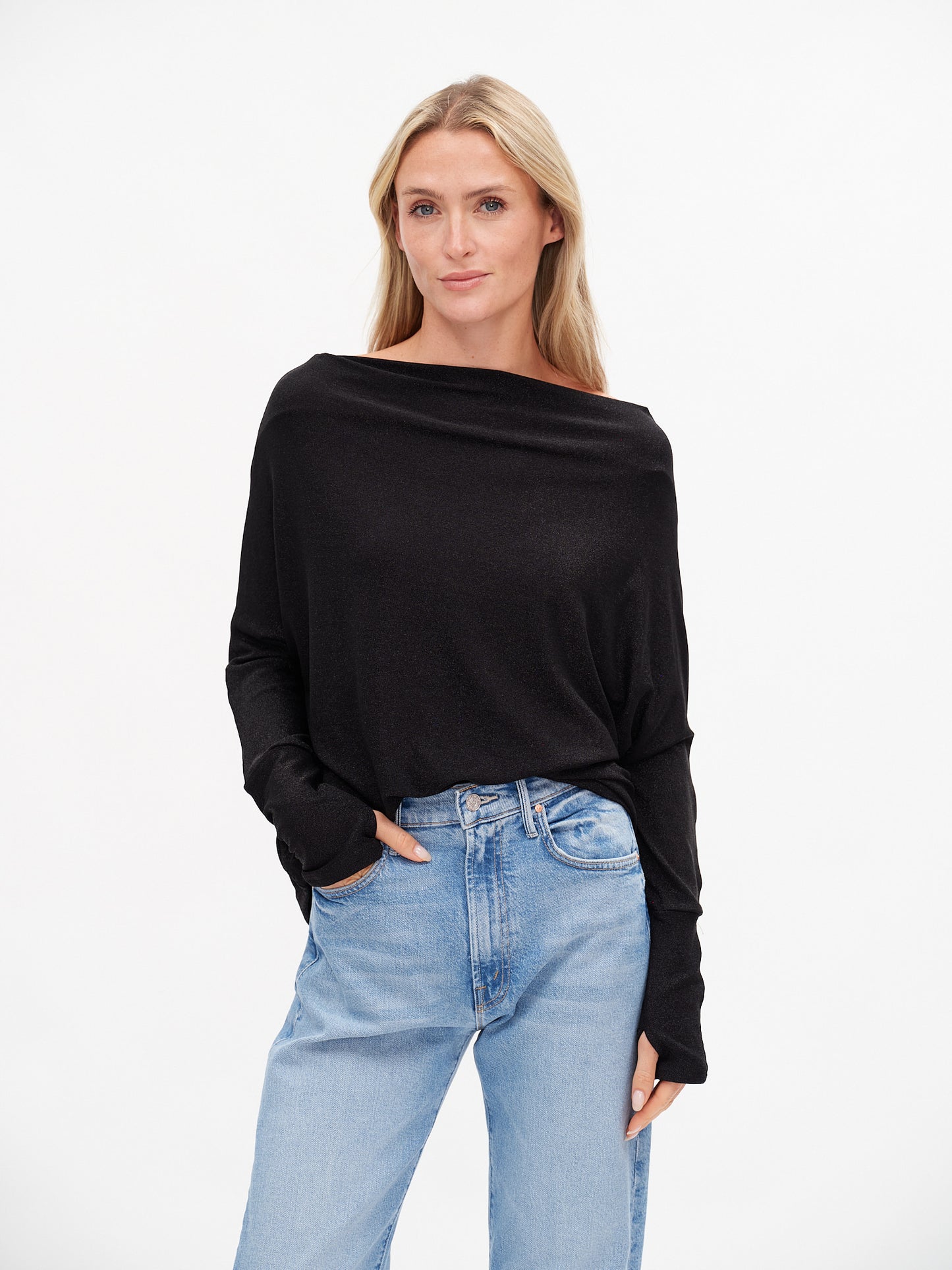 the anywhere top lurex [black]