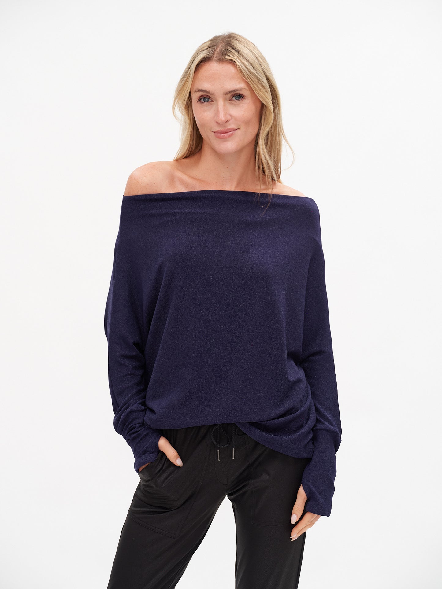 the anywhere top lurex [dark blue]