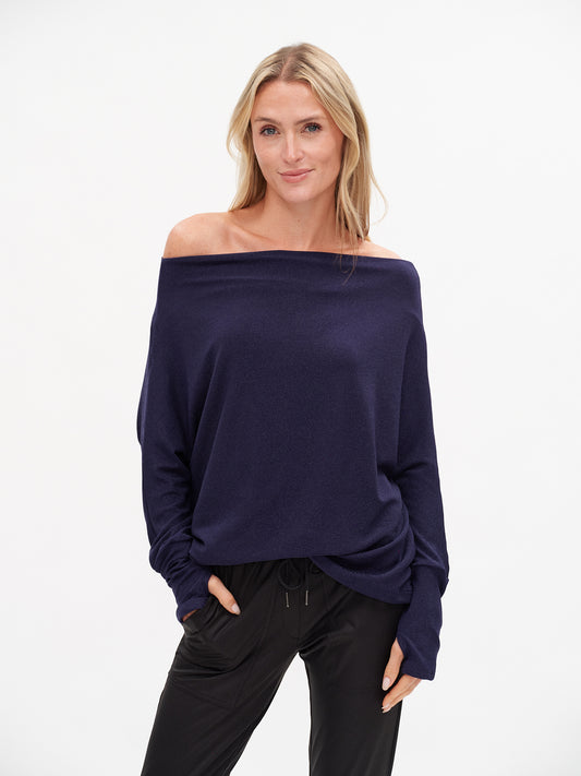 the anywhere top lurex [dark blue]