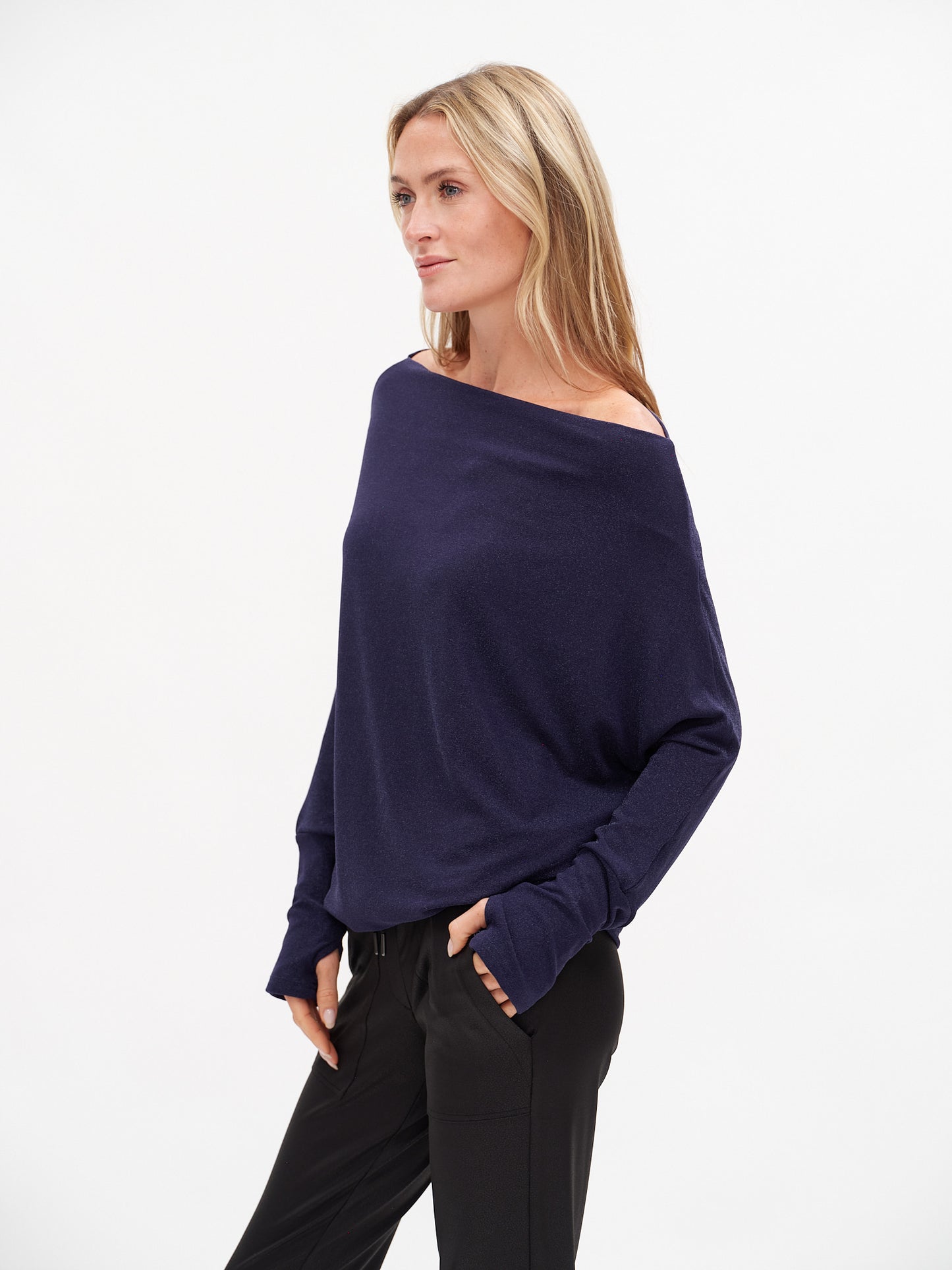the anywhere top lurex [dark blue]