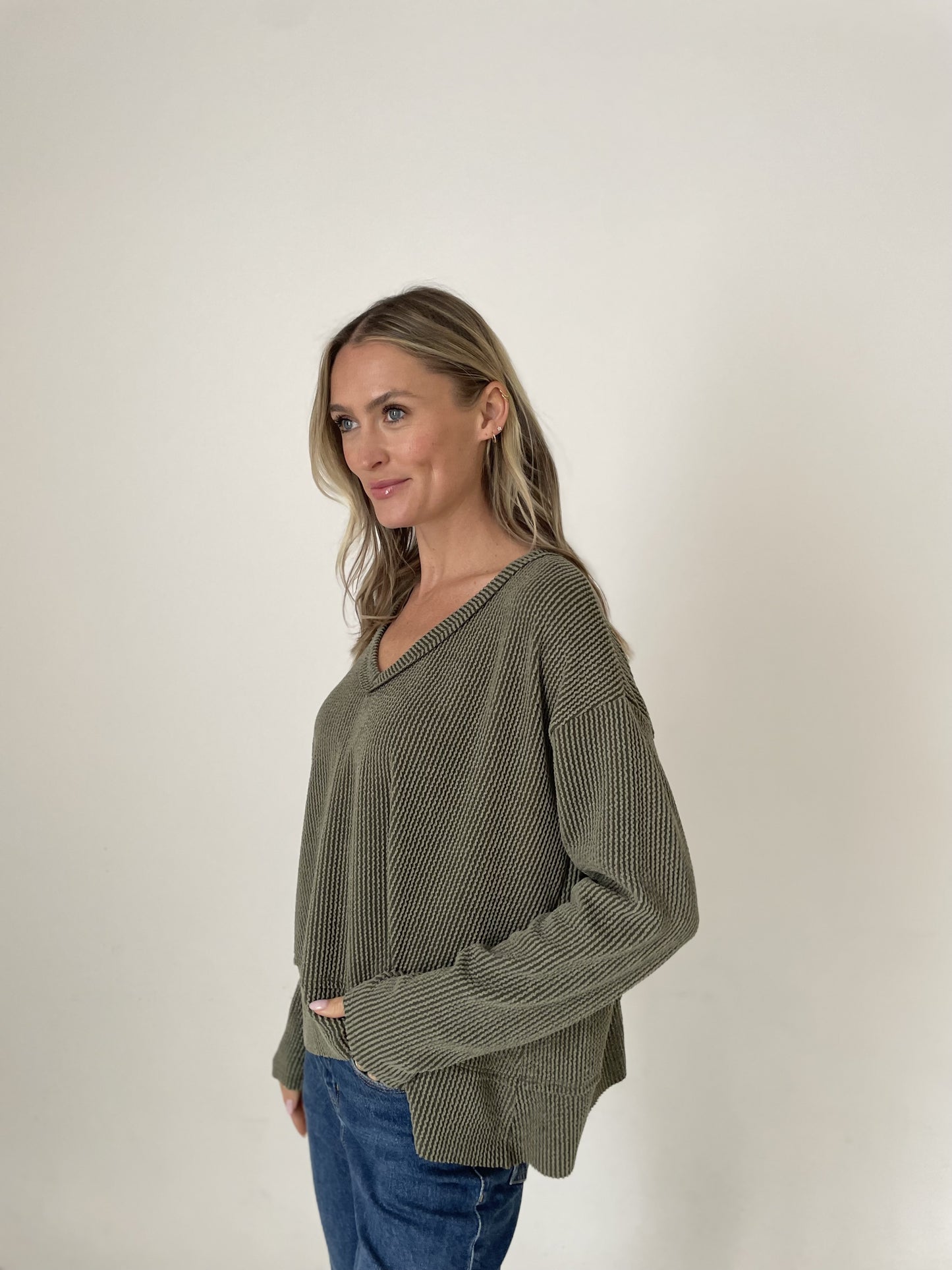 dolan top long sleeve [olive]
