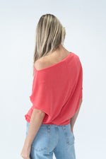 Load image into Gallery viewer, the short sleeve anywhere top [tangerine]
