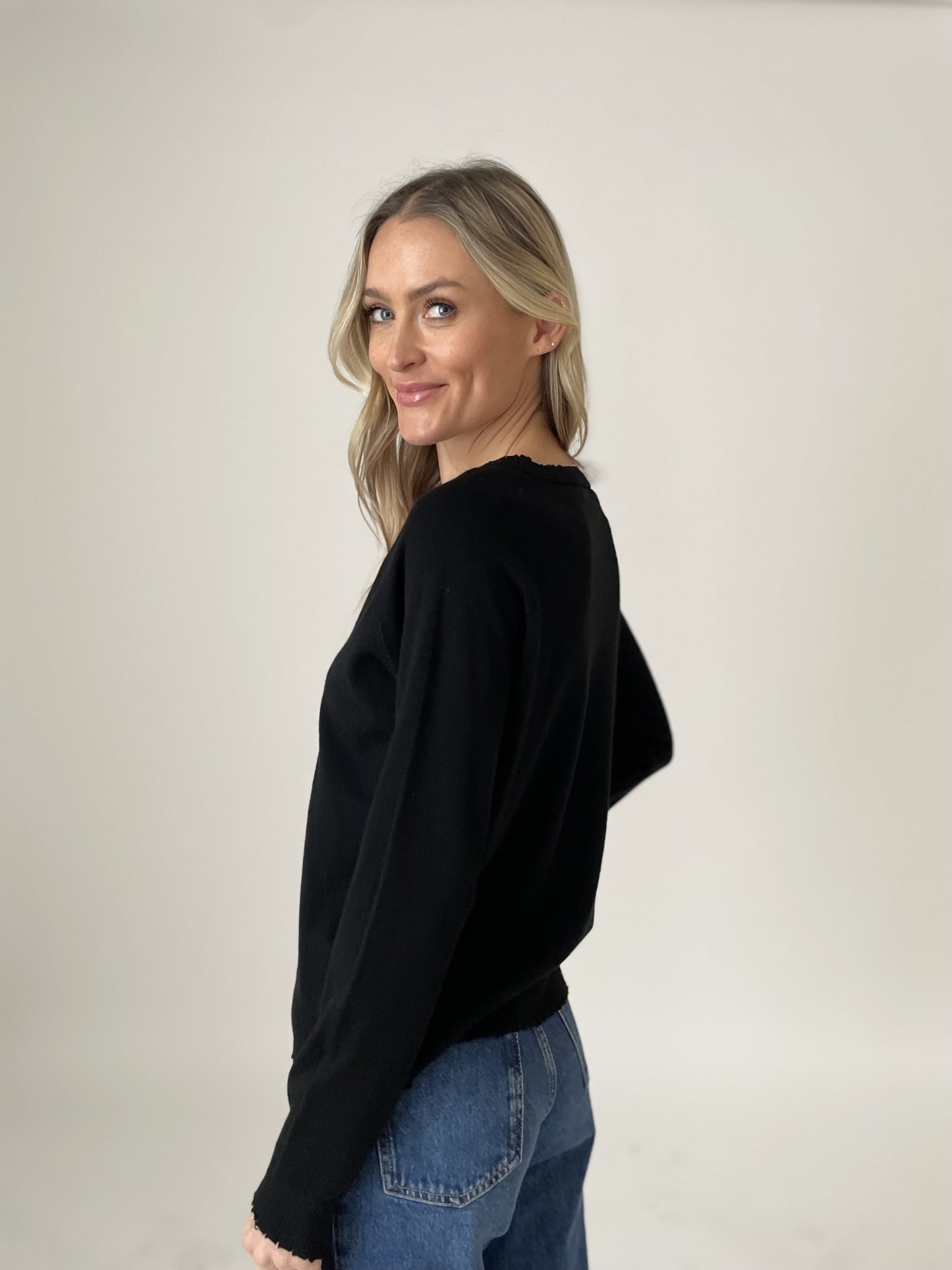 andrea v-neck sweater [black]