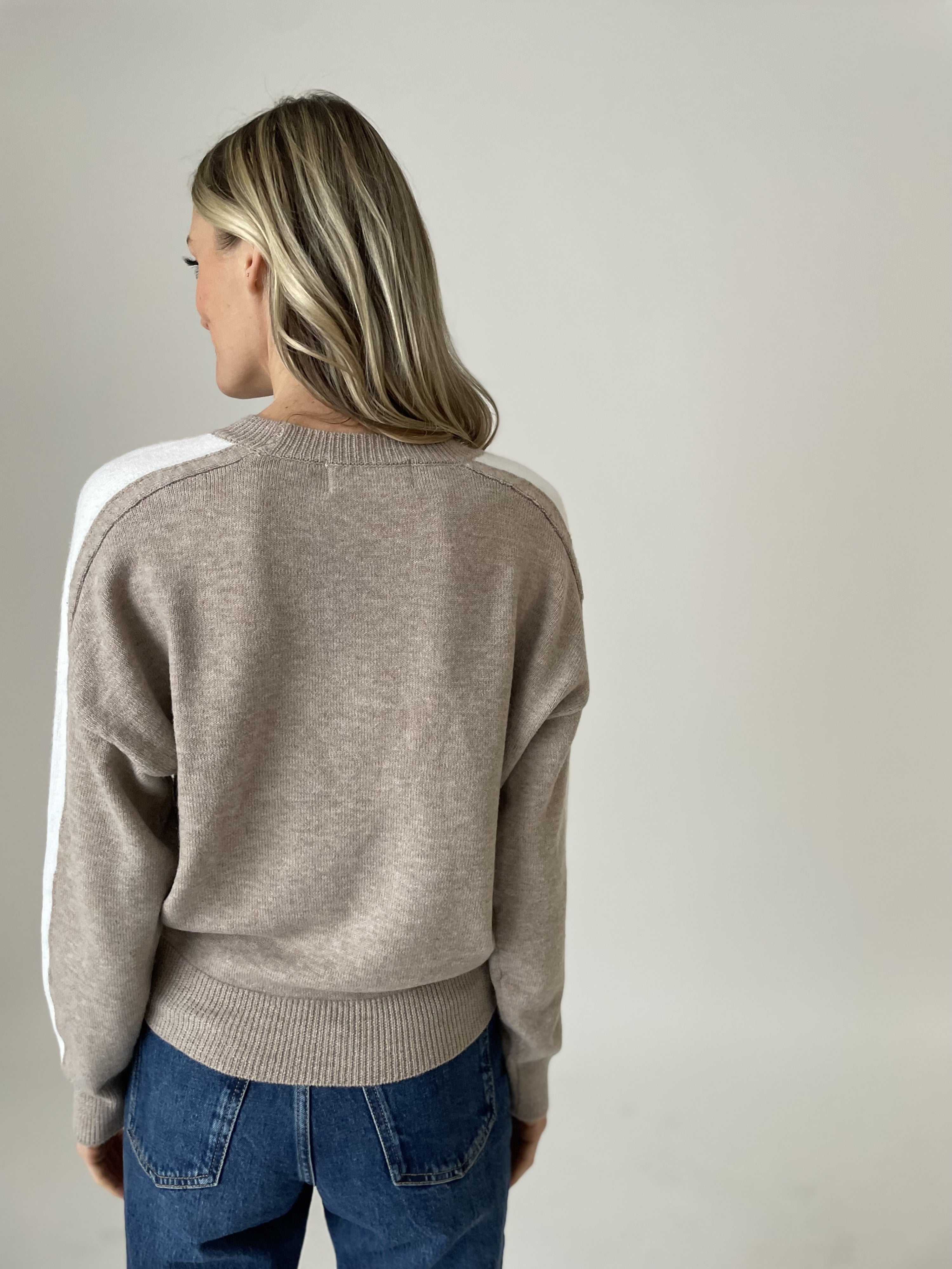 morgan sweater [latte/white]