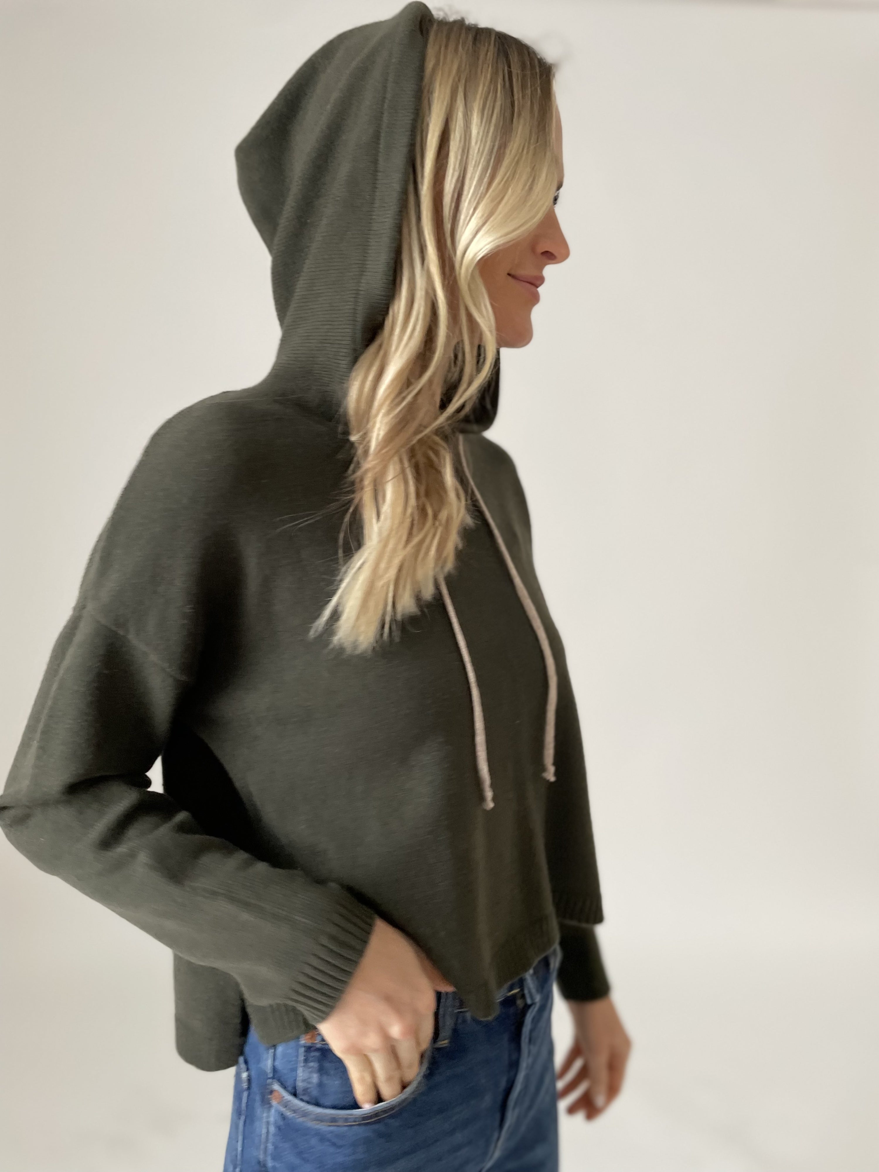 good mood hoodie [olive/latte]