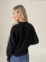 Load image into Gallery viewer, morgan sweater [black/camel]
