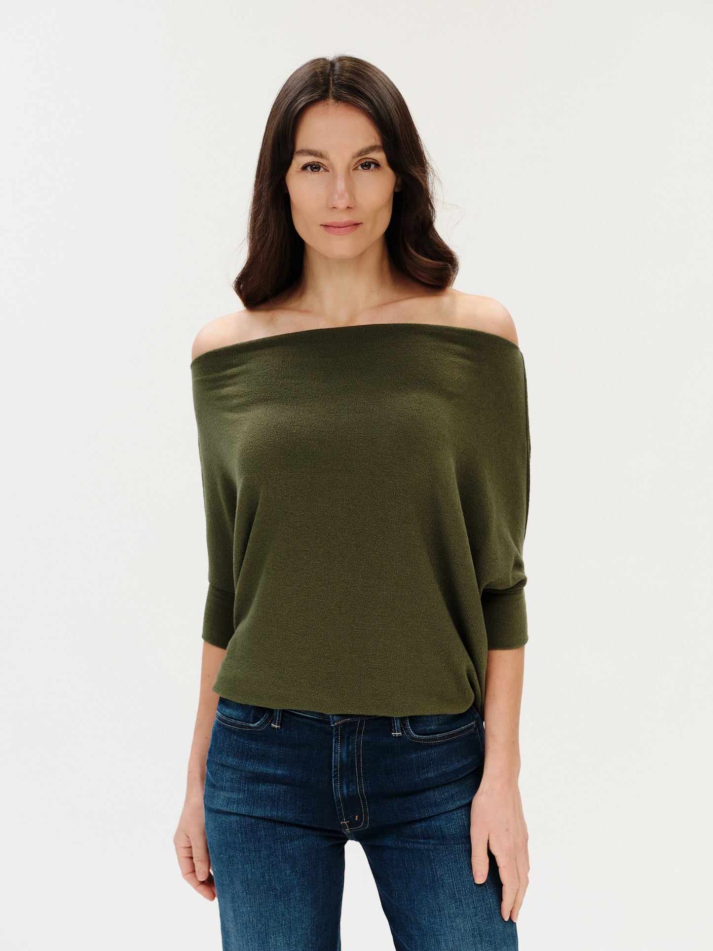 the short sleeve anywhere top [cedar green]