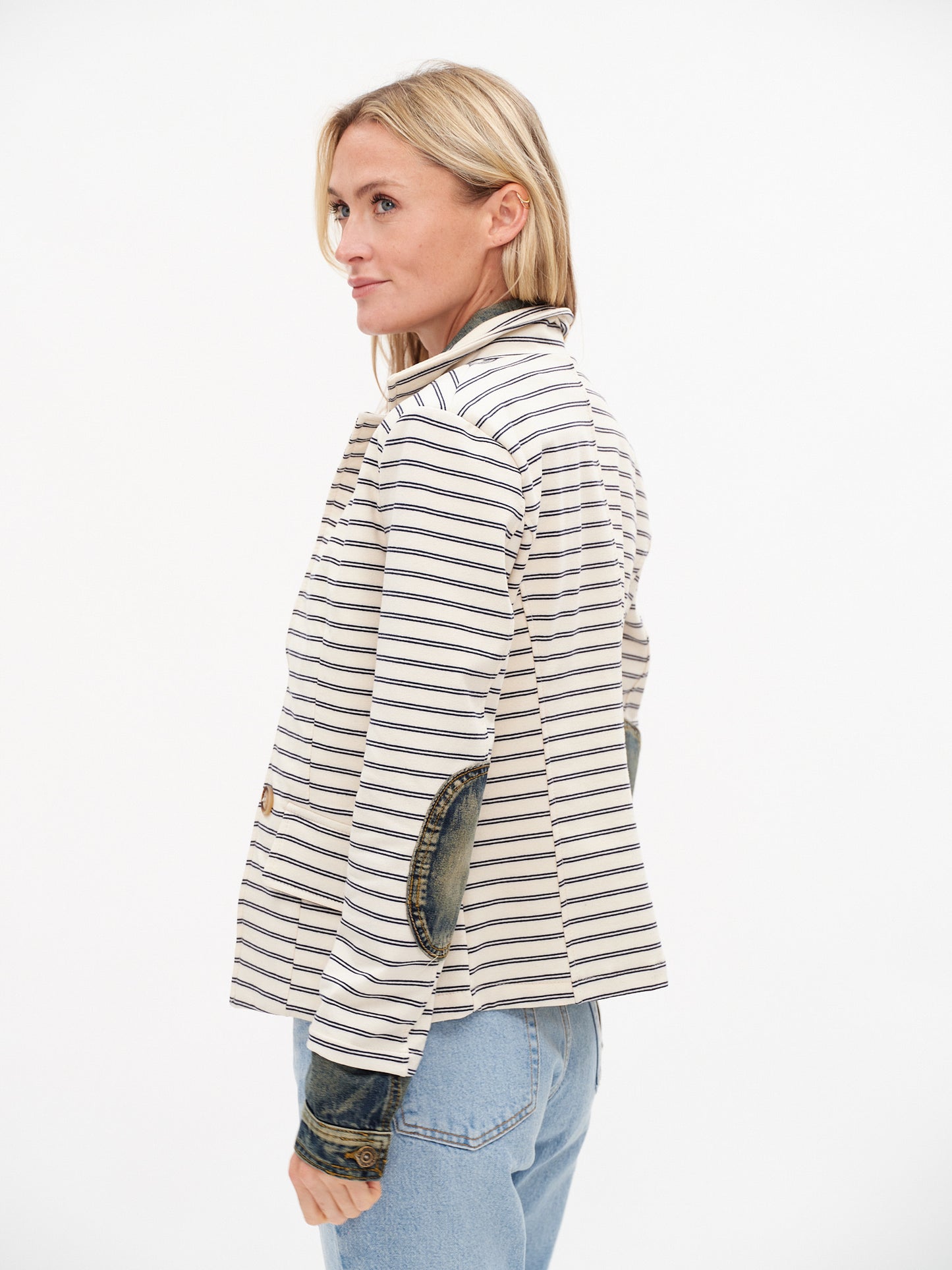 clarissa *made in italy* blazer [thin navy stripe]