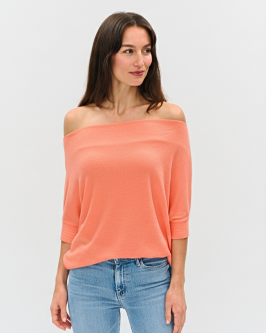 the short sleeve anywhere top [coral]