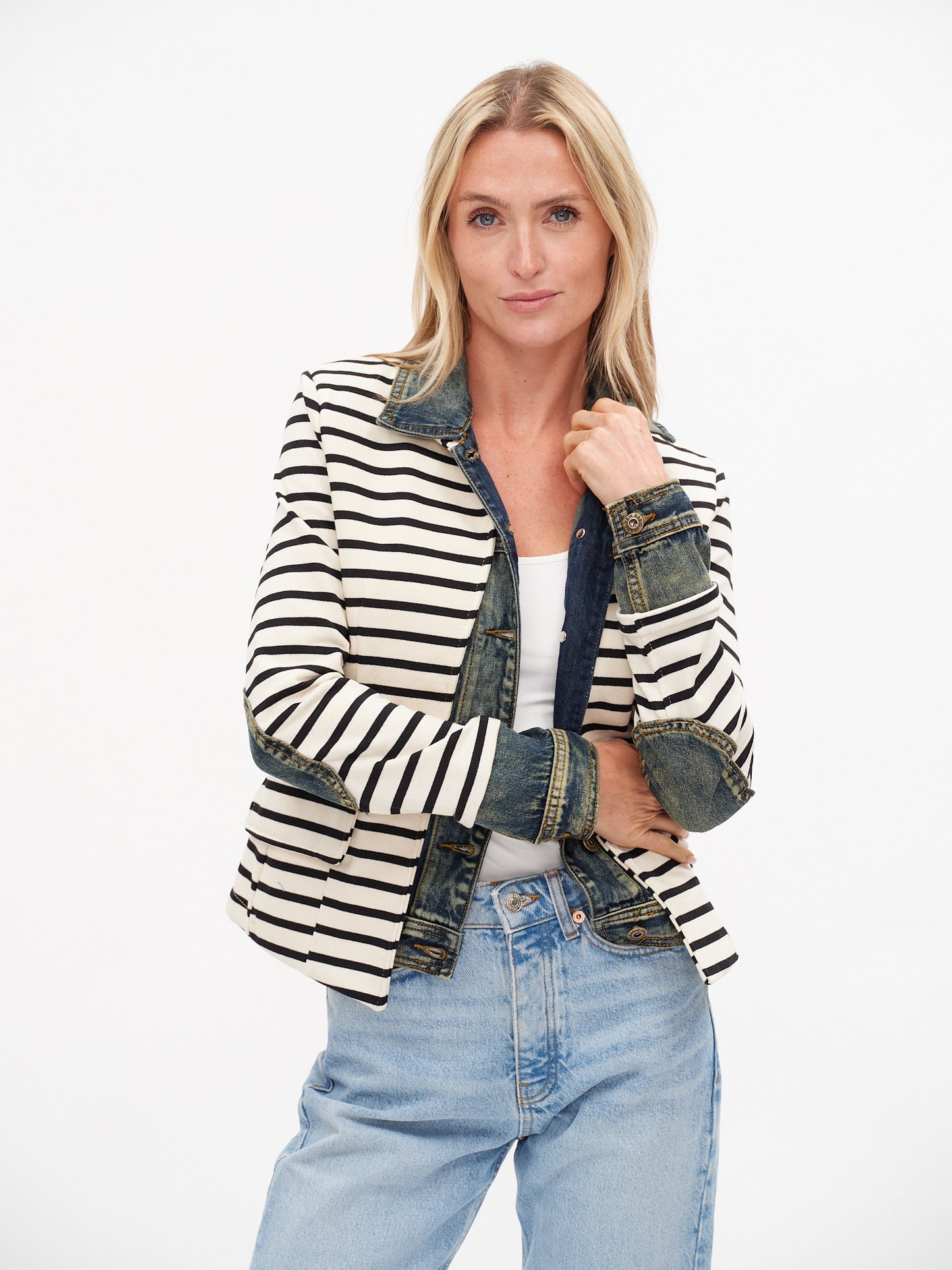 clarissa *made in italy* blazer [black stripe]