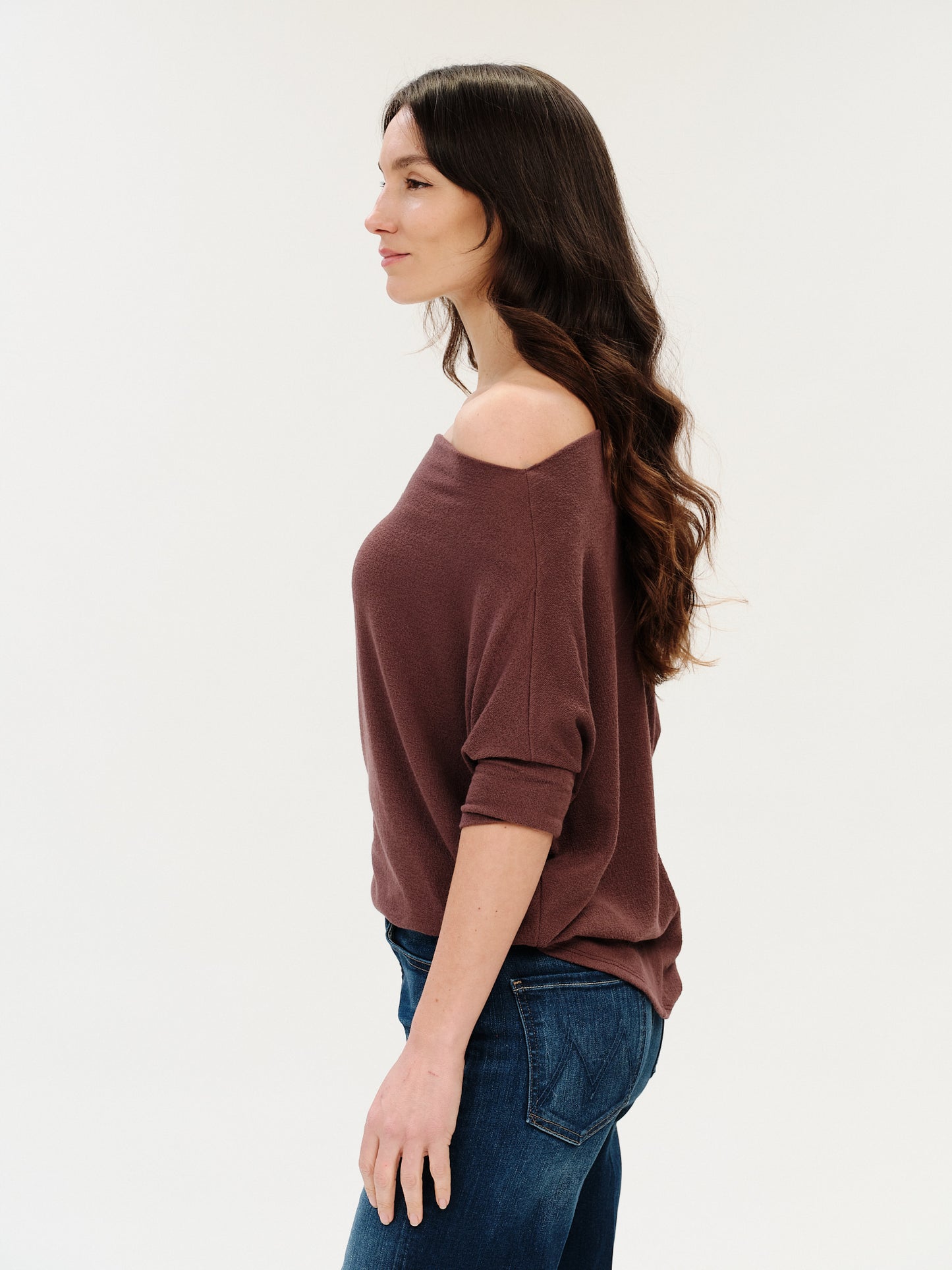 the short sleeve anywhere top [raisin]