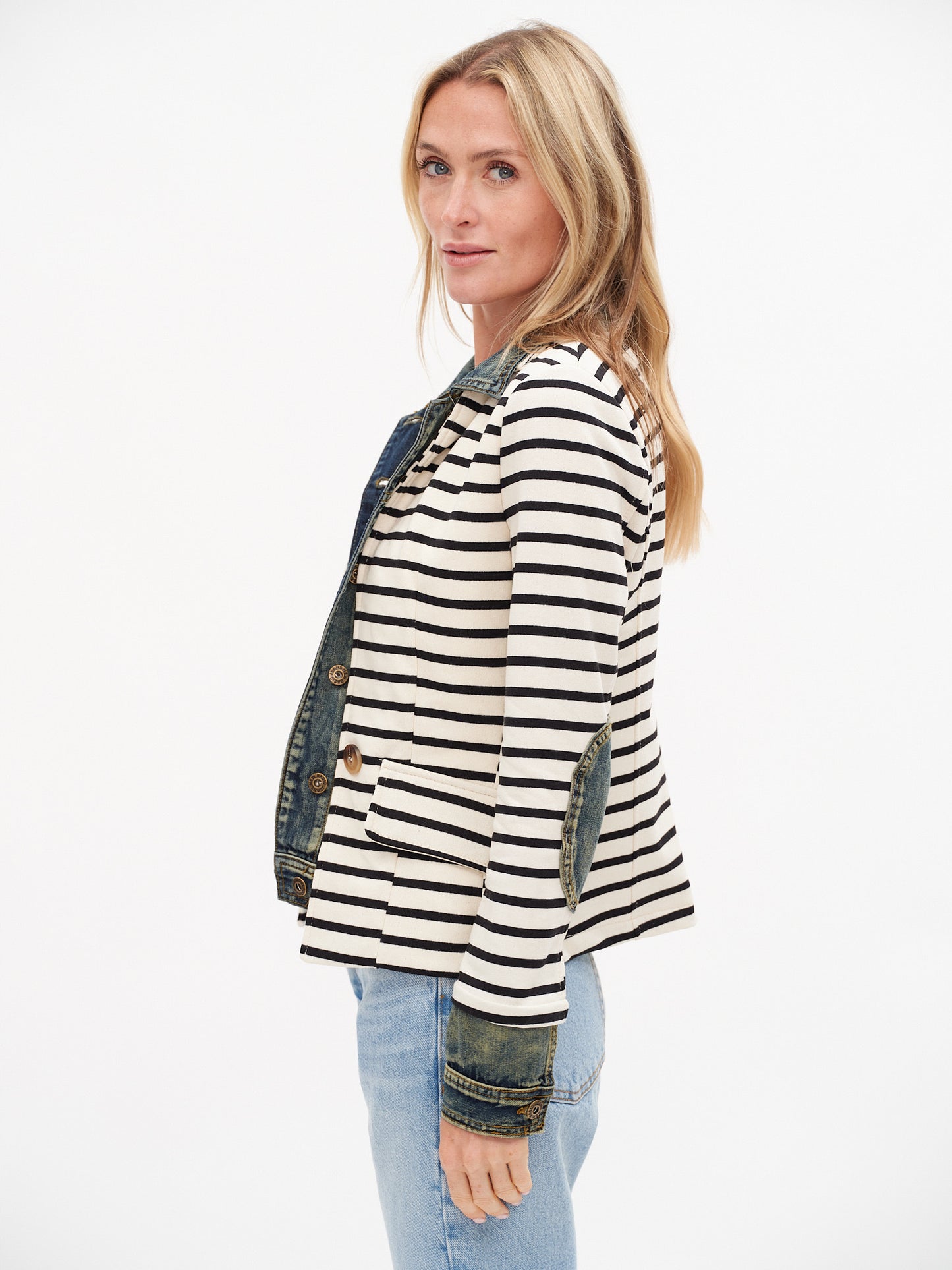 clarissa *made in italy* blazer [black stripe]