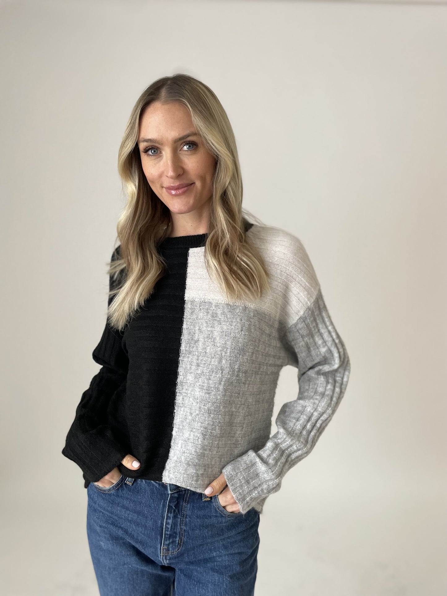 joanna sweater [black/heather grey]