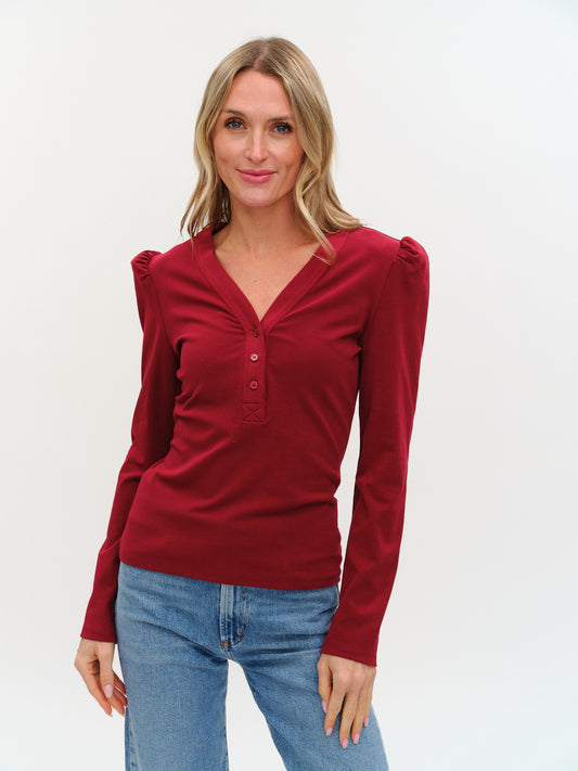 emily top [burgundy]