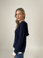 Load image into Gallery viewer, abigail hoodie [navy/white]
