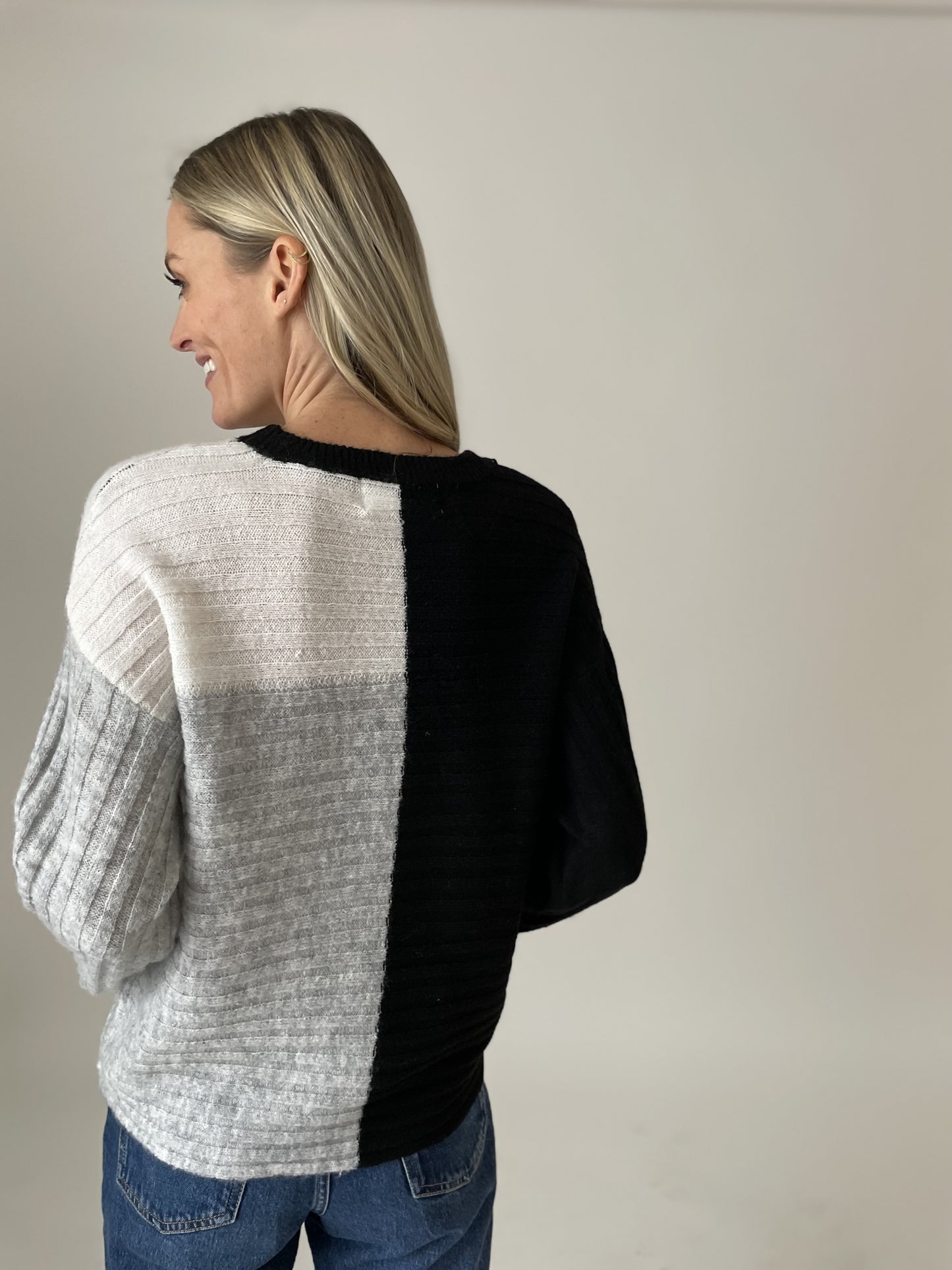 joanna sweater [black/heather grey]