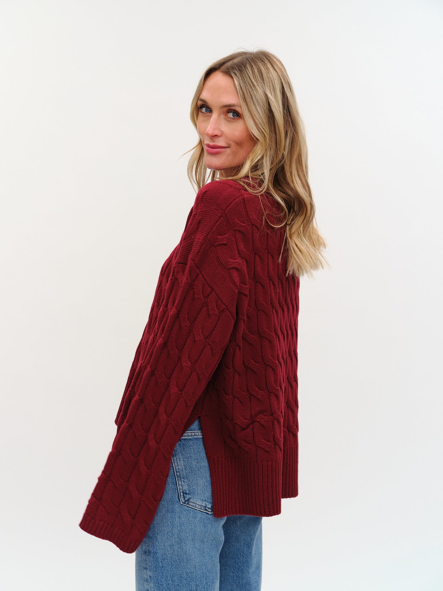 willow sweater [burgundy]