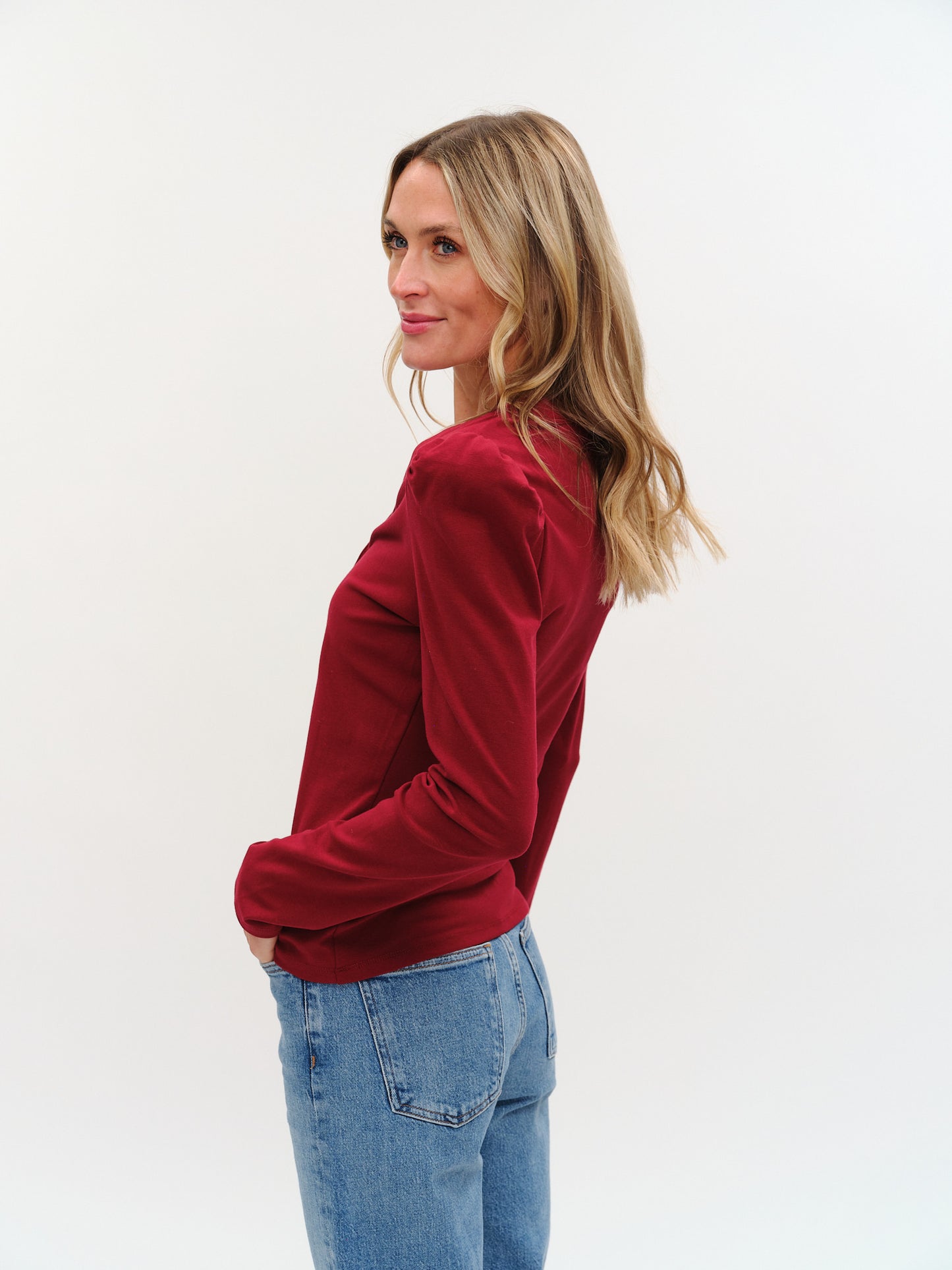 emily top [burgundy]