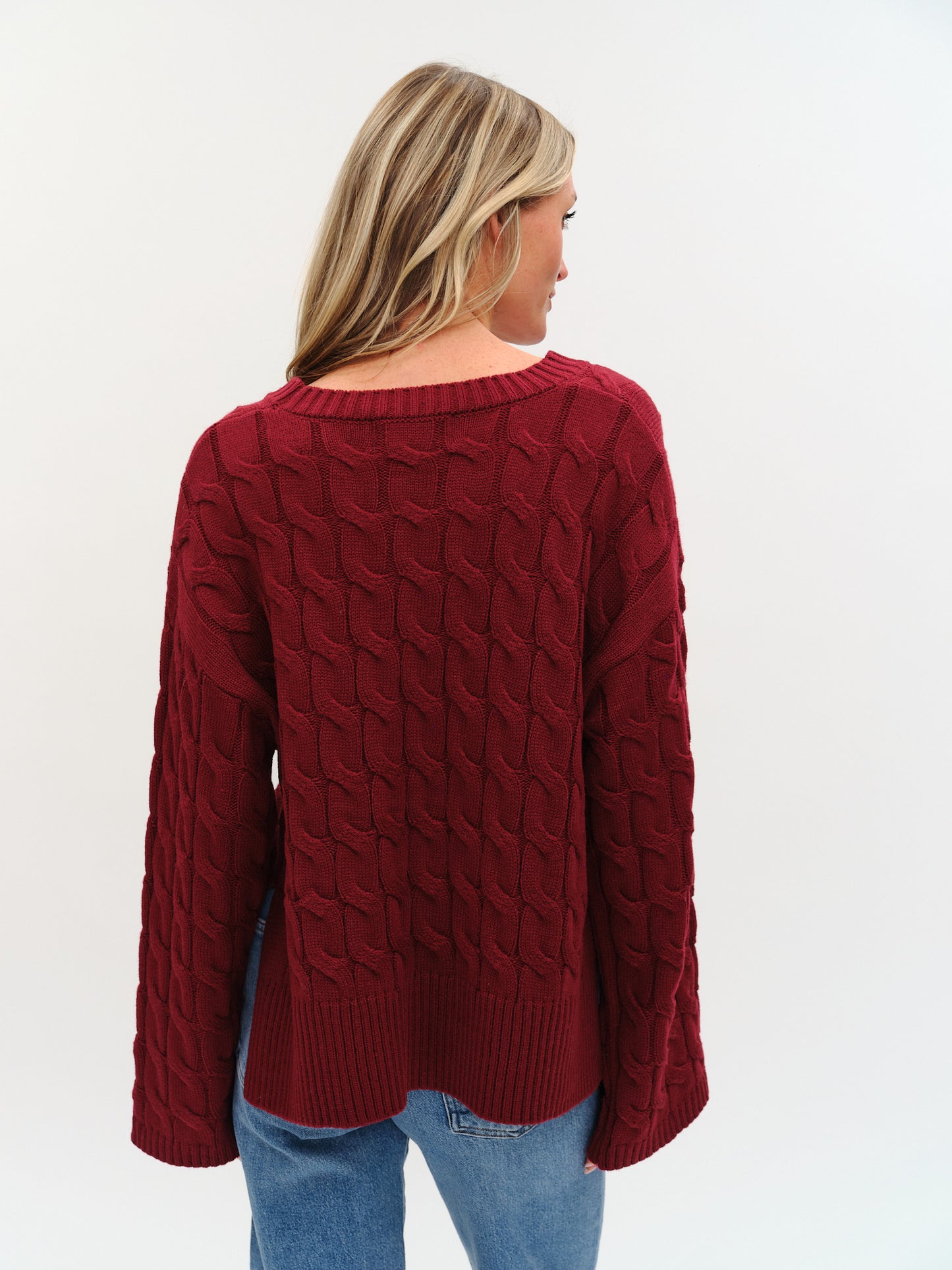 willow sweater [burgundy]