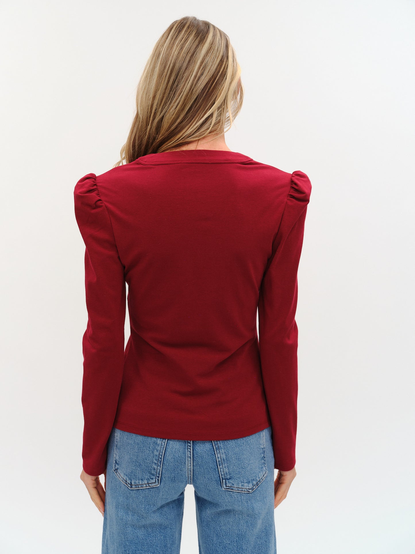emily top [burgundy]