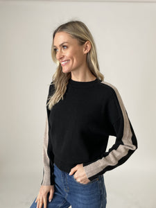 nicole sweater [black/latte]