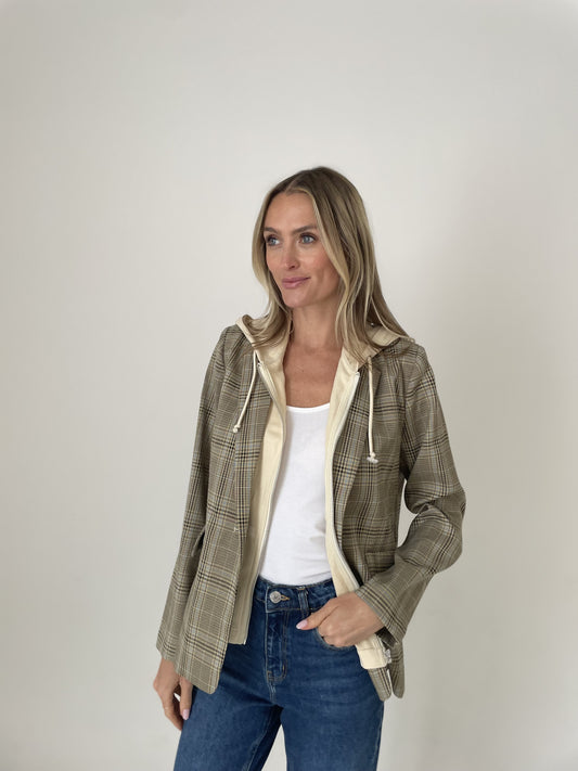 drew blazer [brown plaid]