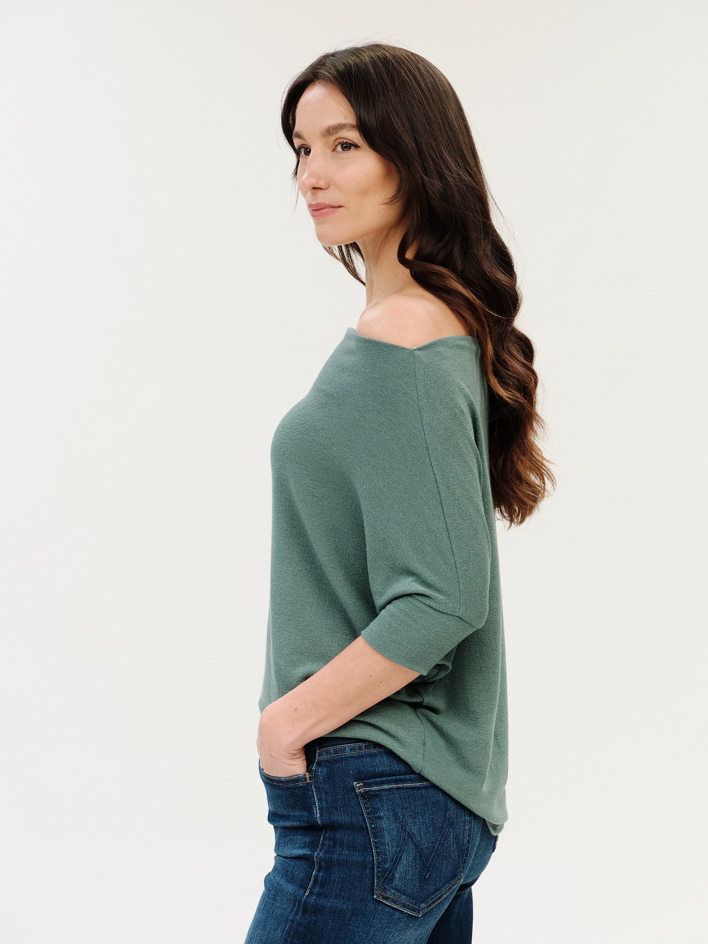 the short sleeve anywhere top [evergreen]