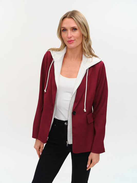 drew blazer [burgundy]