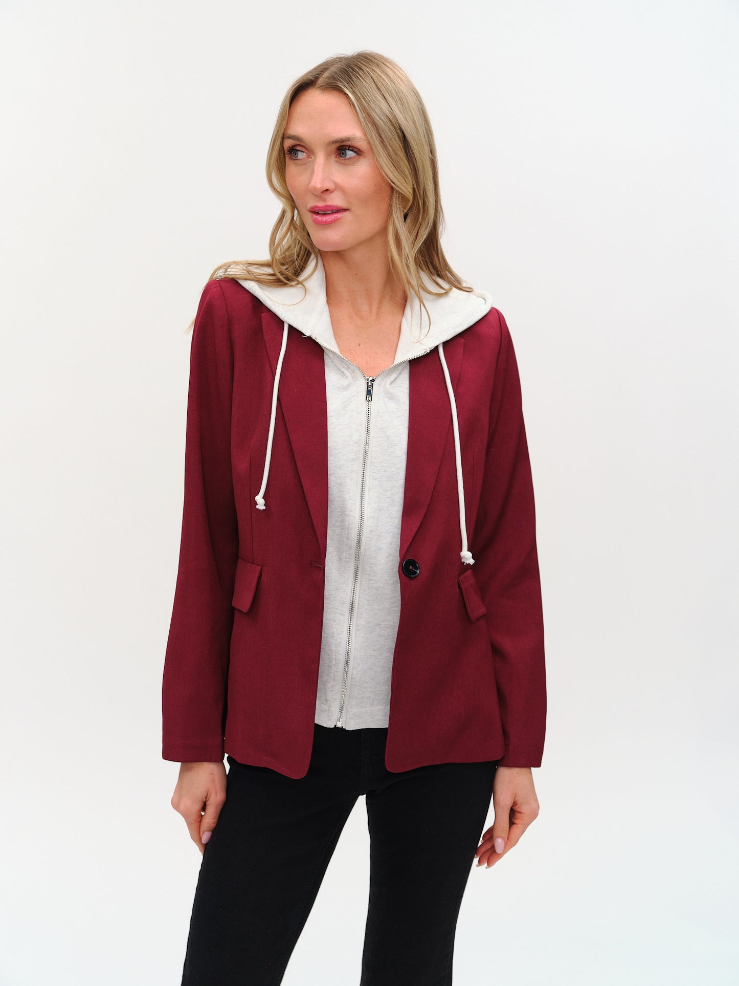 drew blazer [burgundy]