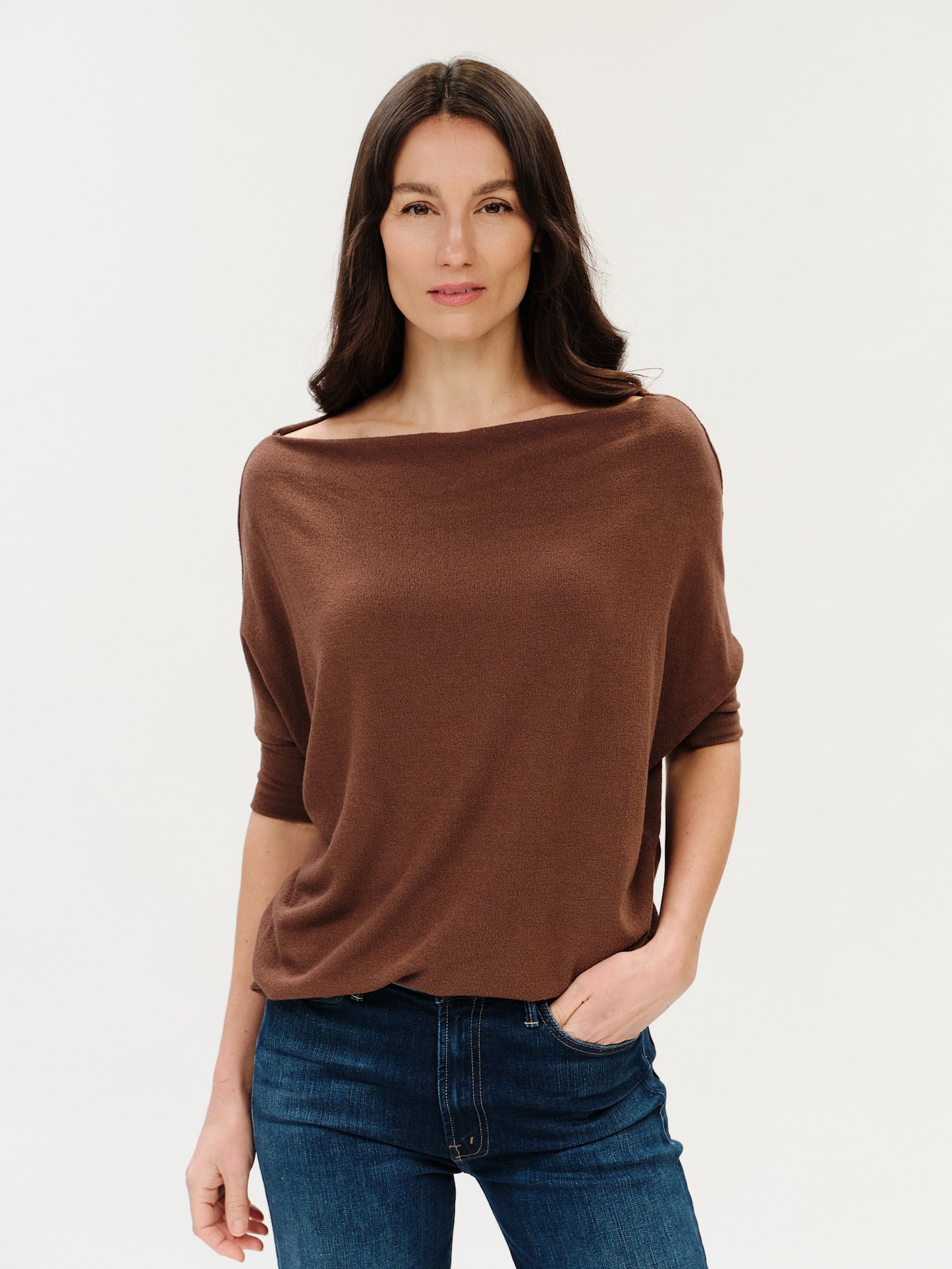the short sleeve anywhere top [chestnut]