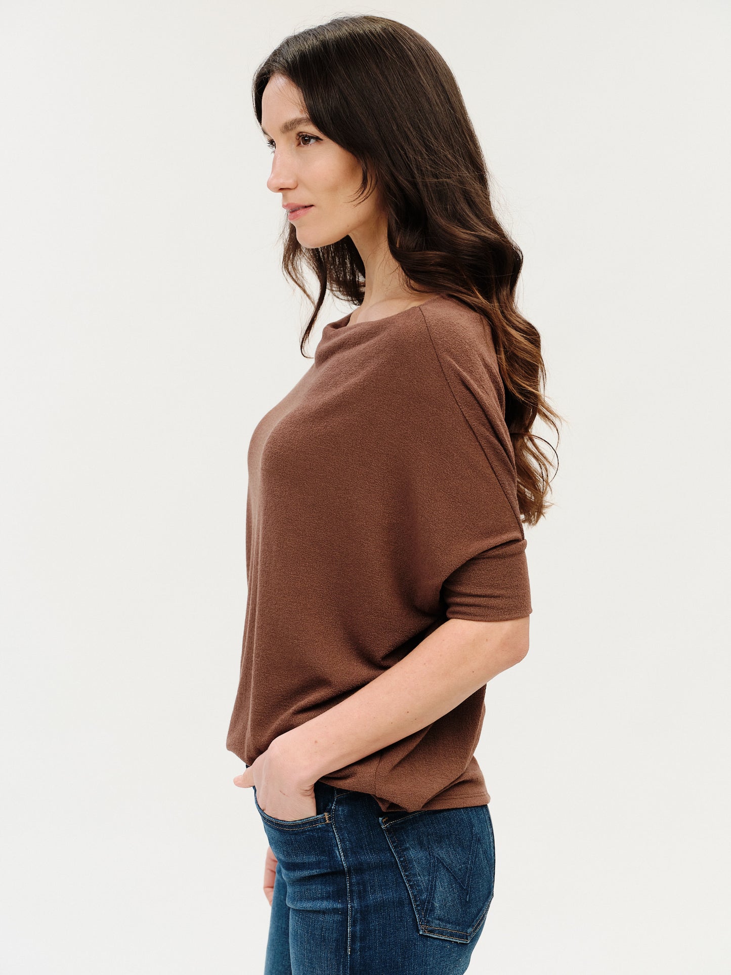 the short sleeve anywhere top [chestnut]