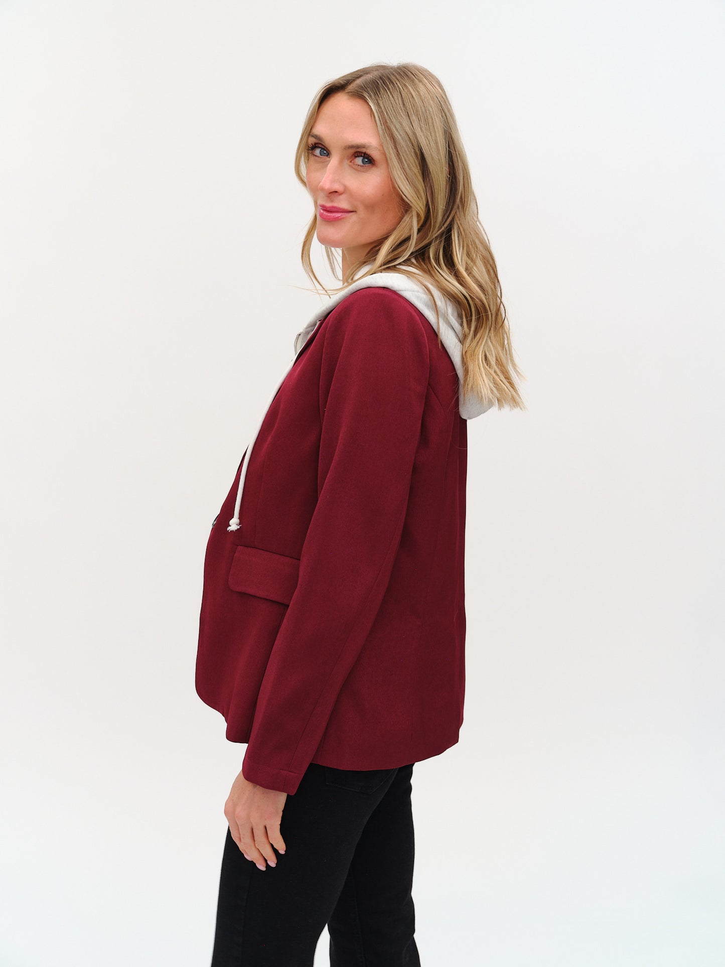 drew blazer [burgundy]