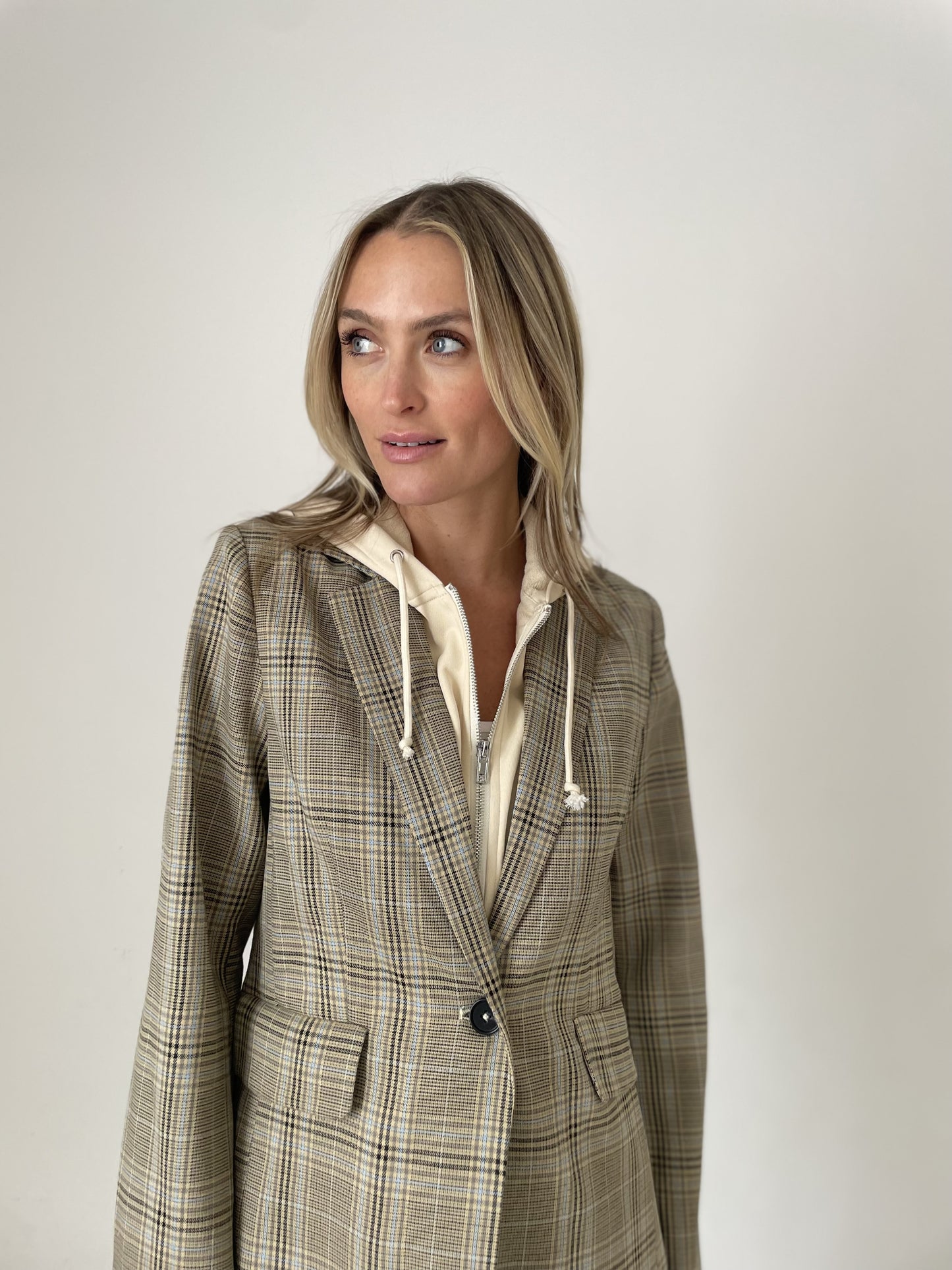 drew blazer [brown plaid]