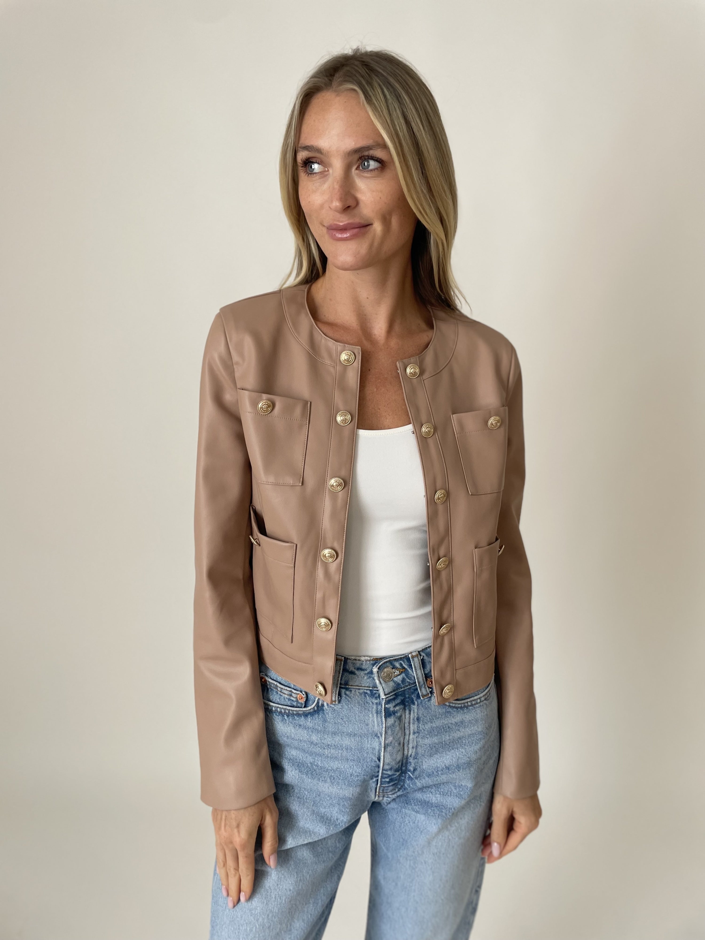 blair blazer [dark nude]