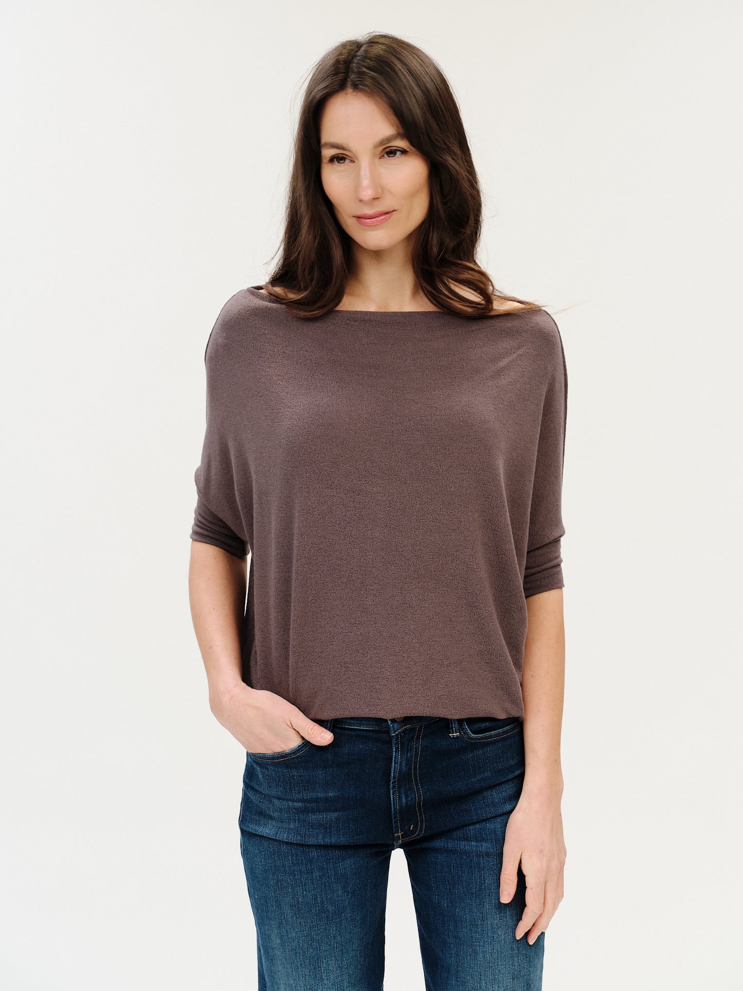 the short sleeve anywhere top [eggplant]