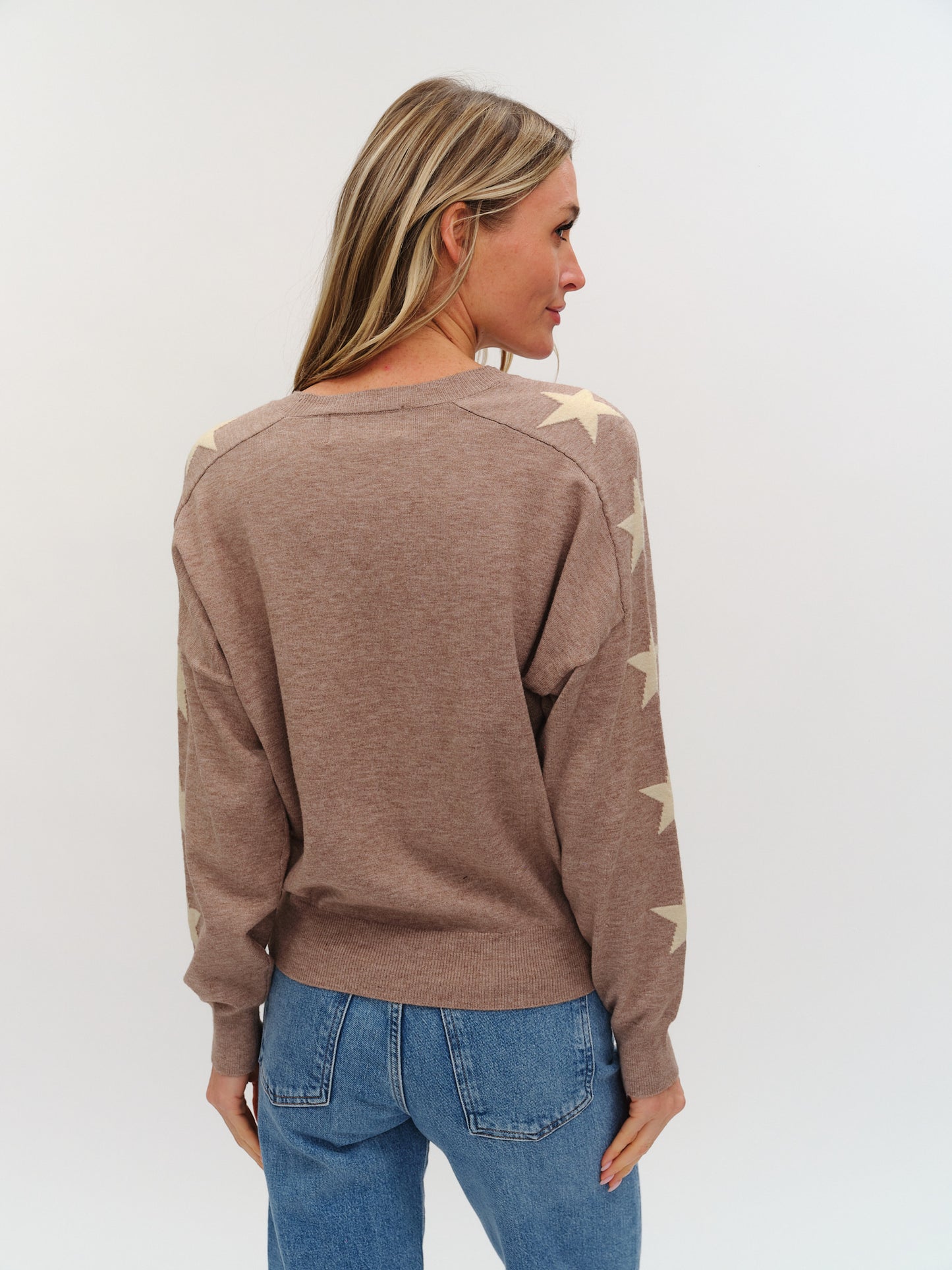 maddy top [brown/off white]