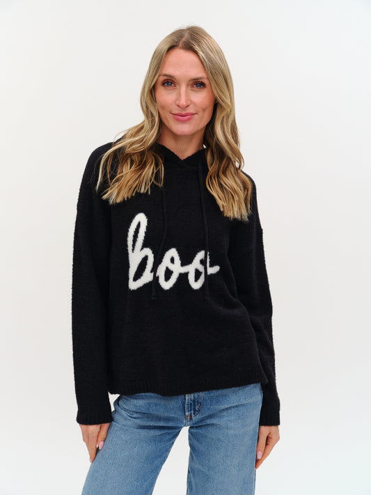 boo hoodie [black]