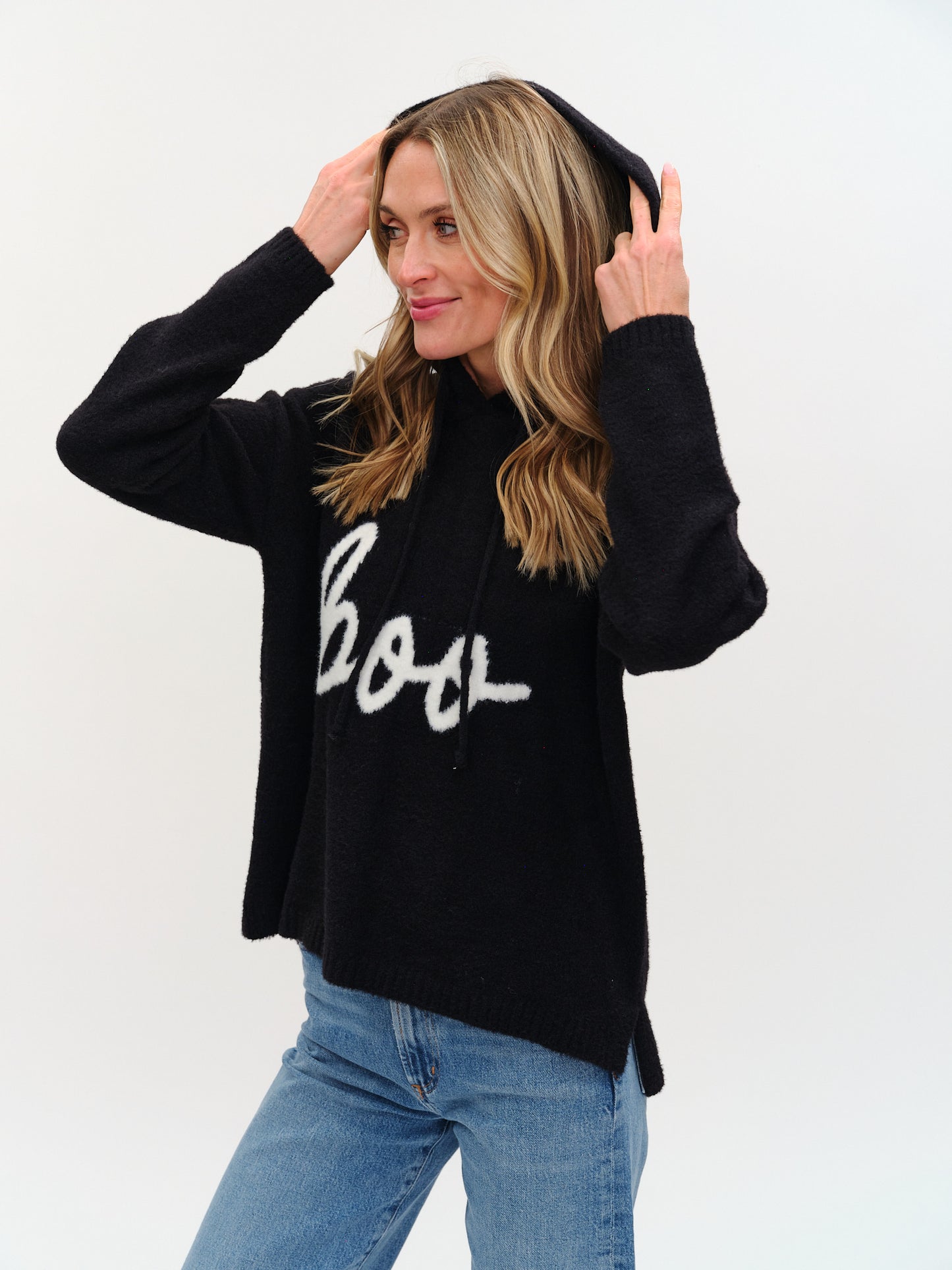 boo hoodie [black]