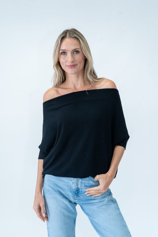 the short sleeve anywhere top [black]