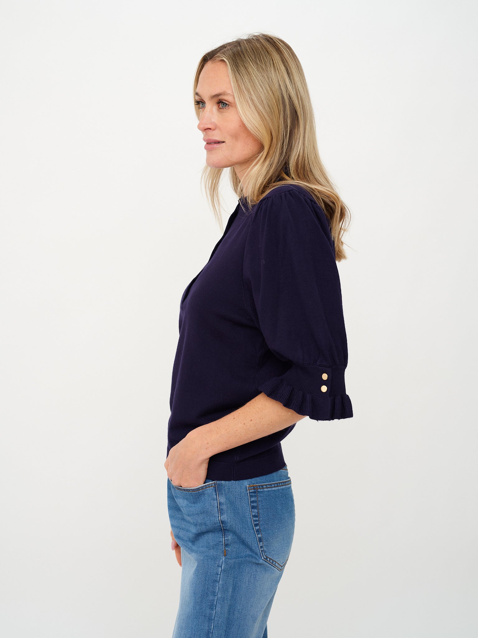 daphne top [navy]