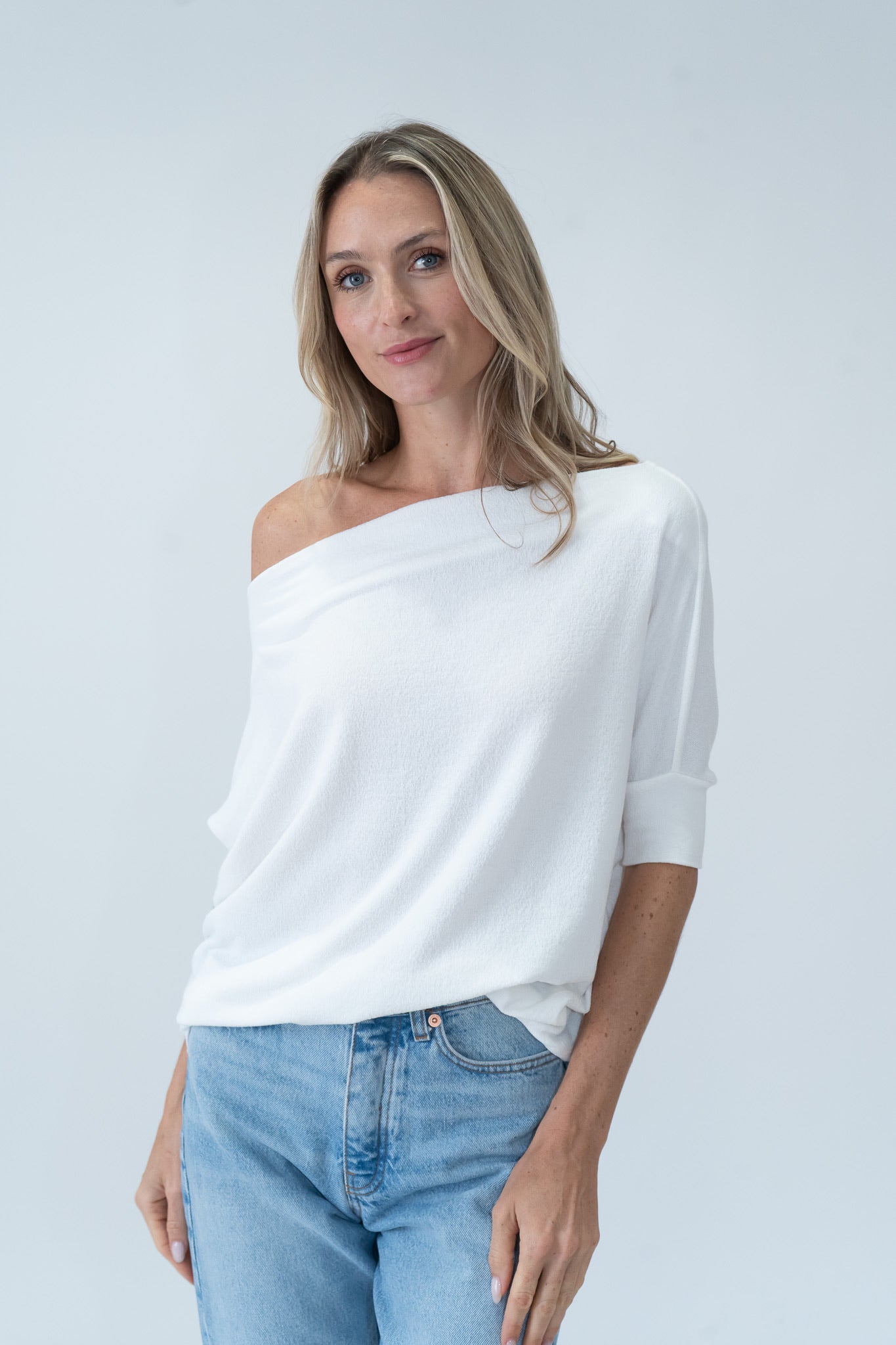 the short sleeve anywhere top [ivory]