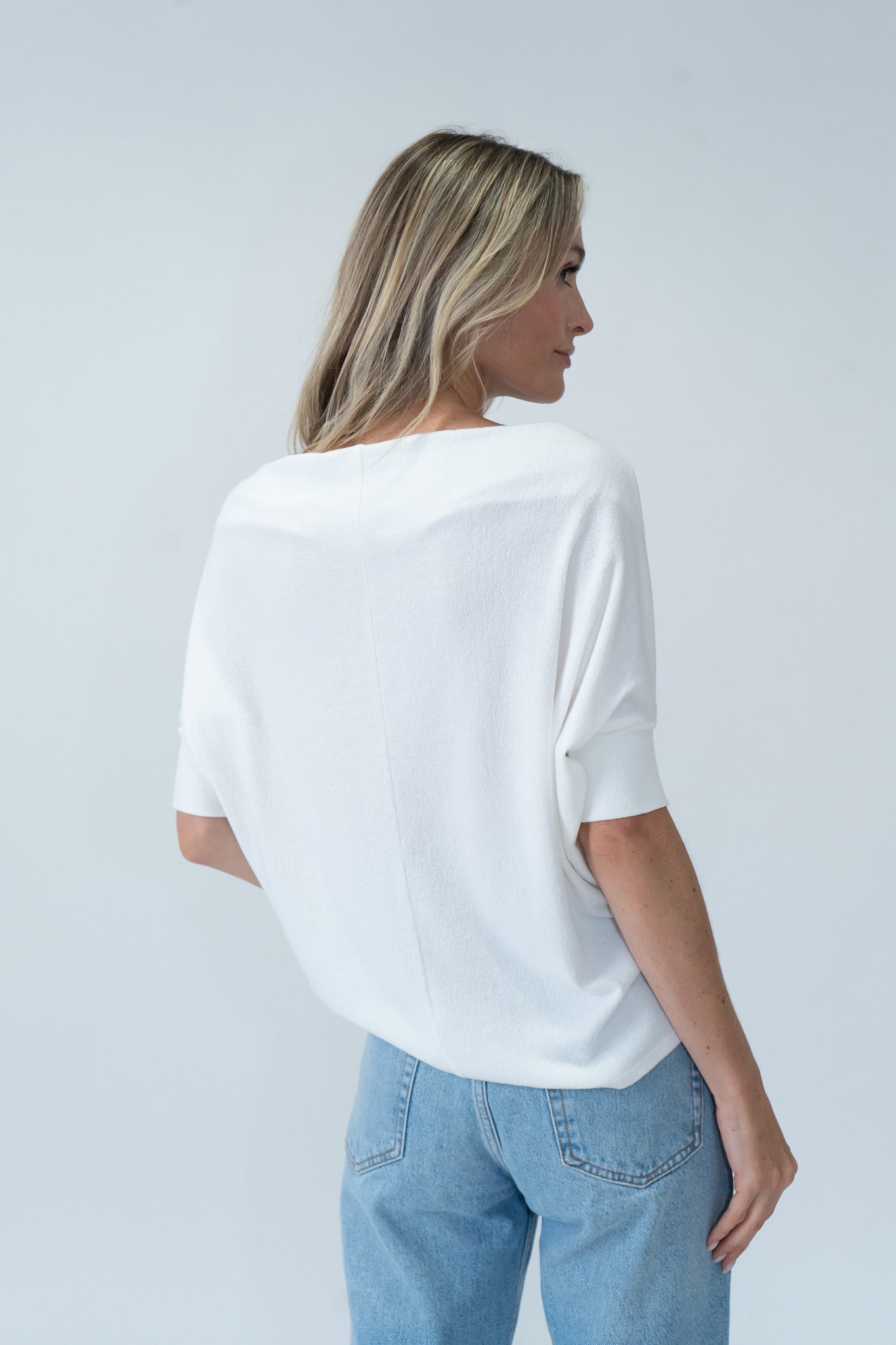 the short sleeve anywhere top [ivory]