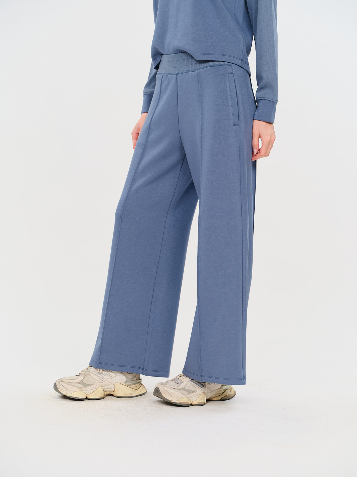 scuba wide leg pant [steel blue]