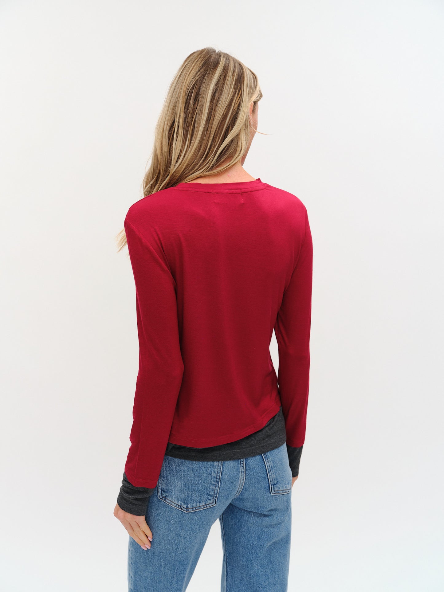 izzy top [burgundy]